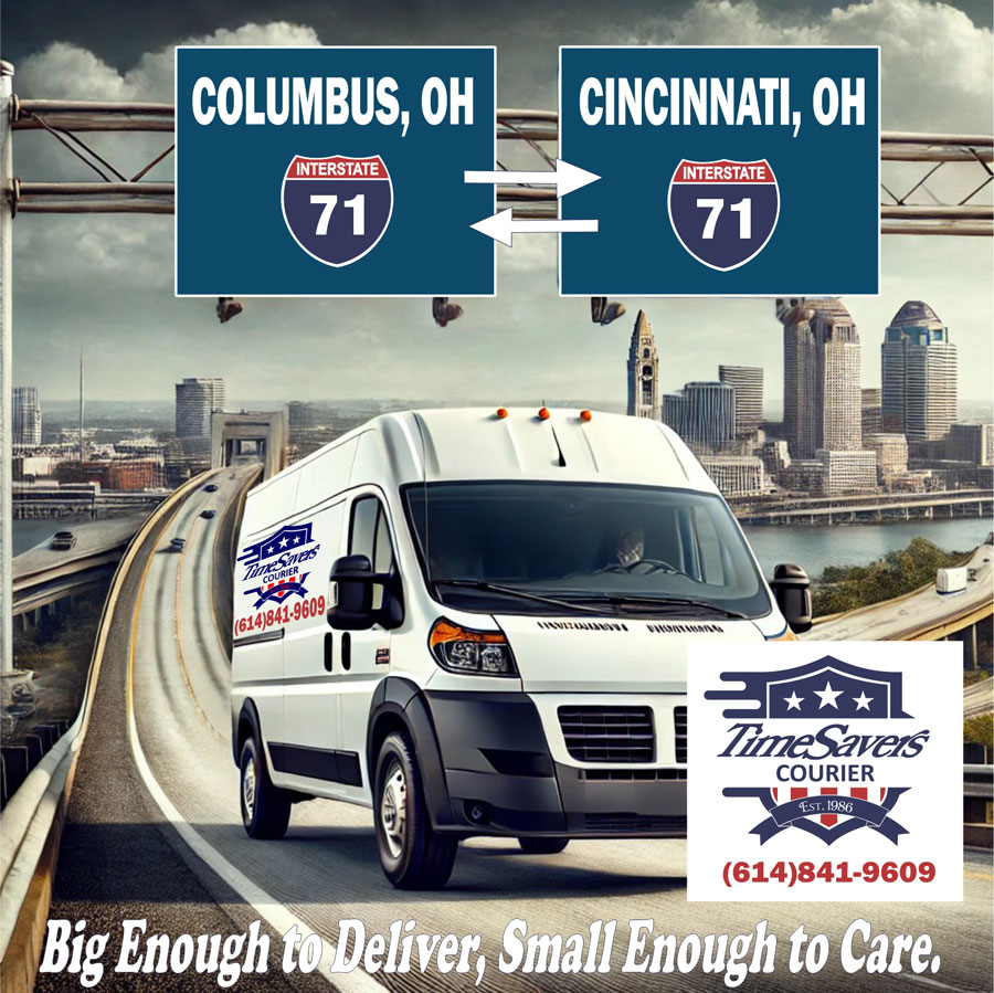 TimeSavers Courier Service - Are you tired of shipments getting lost between Columbus and Cincinnati?